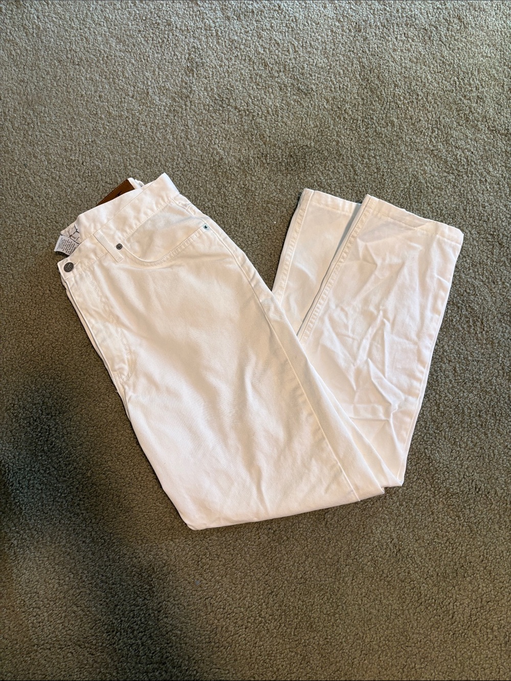 Calvin Klein Jeans White Regular Rise Straight Leg Jeans
